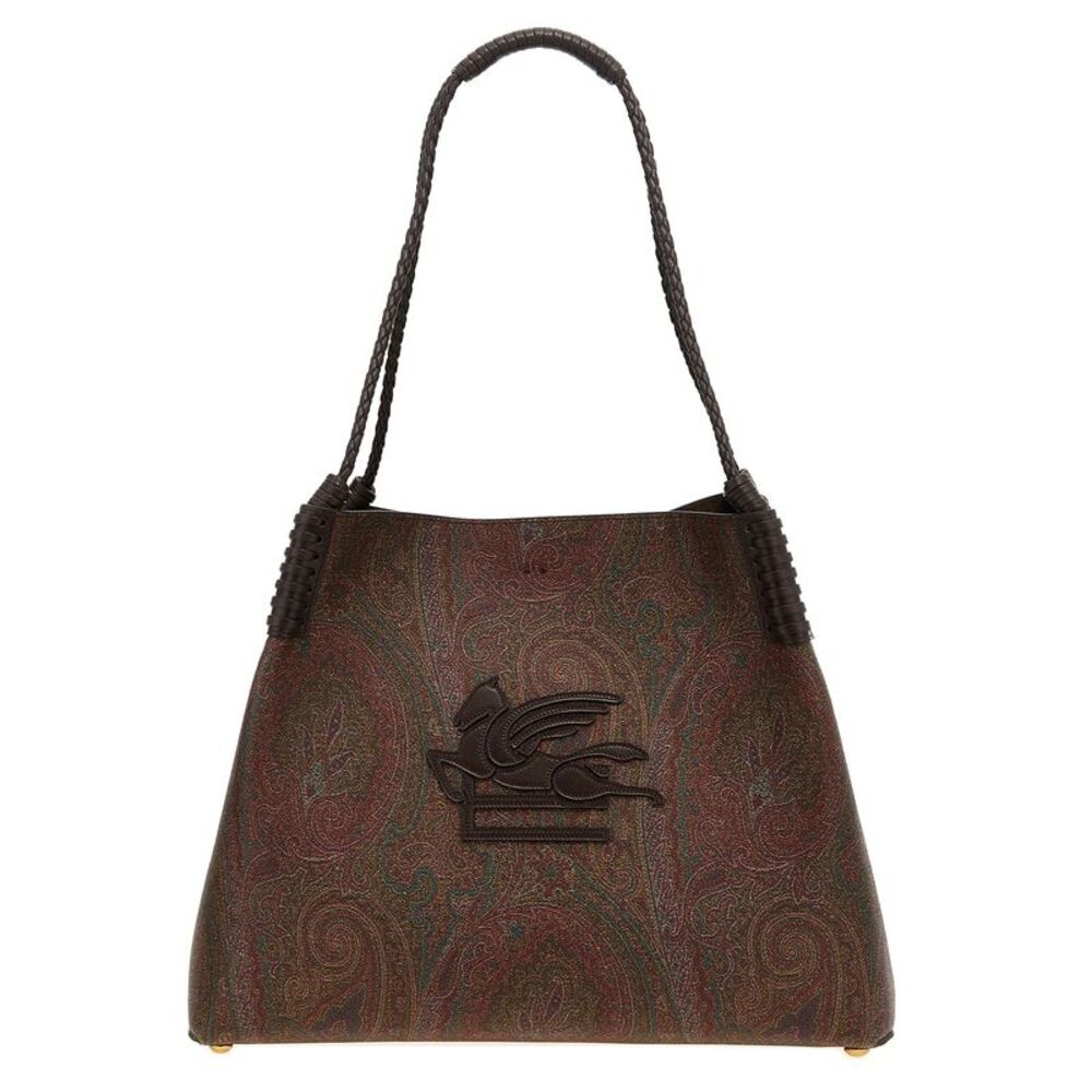 Etro Brown Cotton Tote Women's Bag